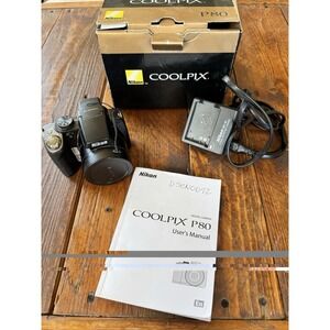 Nikon Coolpix P80 Digital Bridge Camera 10.1MP 18x Zoom Tested New Battery